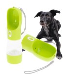 Dozator Apa Mancare Portabil Animale Oem PICNIC Bol Detasabil Verde 258ml+200ml