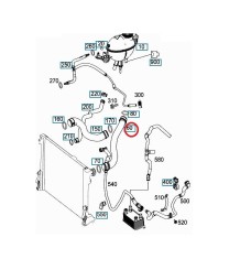 Furtun radiator racire motor Mercedes Clasa C 202014, Clasa C Coupe 20, E Cabrio 20, Clasa E 202016, E Coupe 20, material Cauciuc, RapidAuto 5070PW-6