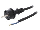 Cablu Electric Negru 3m 2x1,5mm2 CEE 7/17 16A