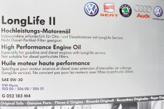 Ulei Motor Vw Sae 0w30 Longlife Ii 5litri Volkswagen G052183m4, 0-W30 foto