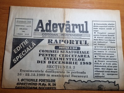 adevarul 25 mai 1992-editie speciala foto