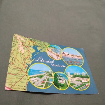 CARTE POSTALA GIGANT LITORALUL ROMANESC CIRCULATA foto