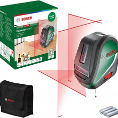 Nivela laser cu linii BOSCH UniversalLevel 3 , precizie 0.5 mm m, dioda laser 650 nm, cu 3 baterii si geanta depozitare