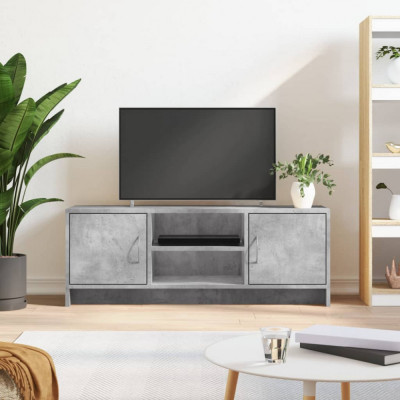 Comoda TV, gri beton, 102x30x37,5 cm, lemn prelucrat GartenMobel Dekor foto