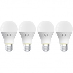 Bec LED Yeelight W4 Lite, Wi-Fi, E27, 9W, 2700K - 6500K, 806lm, Set 4 bucati, Alb YLQDP-0012