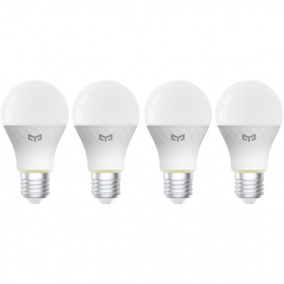 Bec LED Yeelight W4 Lite, Wi-Fi, E27, 9W, 2700K - 6500K, 806lm, Set 4 bucati, Alb YLQDP-0012 foto