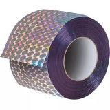 Banda Reflectorizanta Pasari Repest 80m x 5cm, Argintiu Holografic, PVC, Alungare Protectie Gradina