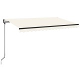 Cumpara ieftin Copertina electrica cu LED si senzor 4 x 3,5 m Crem