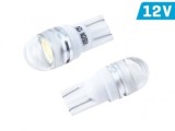 Set 2 Becuri LED W5W T10 12V, Alb, High Power, Pozitie, Placute Inmatriculare, Interior Auto