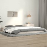 VidaXL Cadru de pat, alb, 140x190 cm, lemn masiv de pin 823465