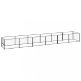 VidaXL Padoc pentru c&acirc;ini, negru, 6 m&sup2;, oțel