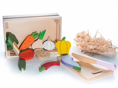 Ladita cu fructe si legume, jucarie handmade Marc toys foto