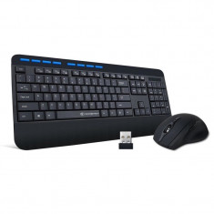 Kit wireless tastatura si mouse Gofreetech GFT-S001 negru foto