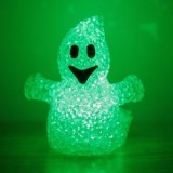 Figurină Fantomă Albă cu LED, 9x6x10 cm, Lumini Alternative, Halloween, CMCLASS