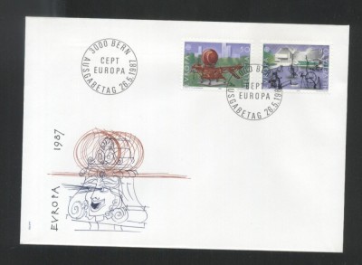 Switzerland 1987 Europa CEPT Modern art Mi.1349-50 FDC UN.007 foto