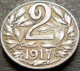 Moneda istorica 2 HELLER - AUSTRIA / Austro-Ungaria, anul 1917 *cod 1383 B