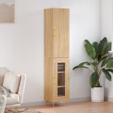 Cumpara ieftin Dulap &icirc;nalt, stejar sonoma, 34,5x34x180 cm, lemn prelucrat