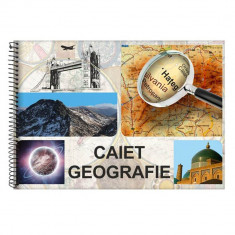 Caiet Geografie A4 DACO, 24 File, Spiralat, Coperta Policromie, Caiete Geografie, Caiet de Geografie, Caiete Scolare Geografie, Caiete de Geografie, C