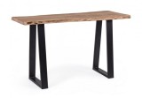 Cumpara ieftin Consola metal negru blat lemn maro Artur 130x45x76 cm