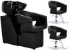 Set Scafă coafor Coco + 2 scaune coafură cu suport hidraulic pivotant, accesorii și bol ceramic
