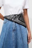 Answear.LAB esarfa de matase culoarea negru, modelator