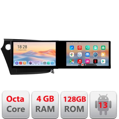 Navigatie Honda Insight 2009-2014 Kit-insight Edotec 2 ecrane 8 core 4+128 21.6 inch Incell android Wifi 5Ghz gps internet CarStore Technology foto