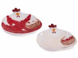 Cumpara ieftin Set 2 platouri Paste ceramica multicolora 21x20 cm