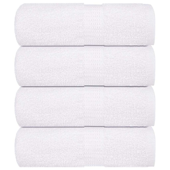Provee de spalat 4 buc Alb 15x21 cm 360 g/m&sup2; 100% bumbac