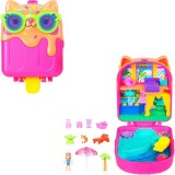 Cumpara ieftin Set de joaca cu papusa si accesorii in gentuta, Polly Pocket, Kitty Popsicle, JCB17