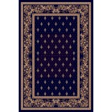 Covor Model Bisericesc Lotos 15033-810, Marime 80 x 150 cm, Albastru, Inaltime Fir 8 mm, Antialergic, Polipropilena, Manastire, Biserica, Altar, Naos,