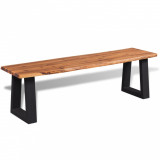 vidaXL Bancă din lemn masiv de salc&acirc;m 145 cm
