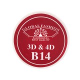 Cumpara ieftin Gel UV 4D plastilina, gel plastart, Global Fashion, B14, 7g, culoare rosie