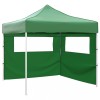 VidaXL Cort pliabil cu 2 pereți, verde, 3 x 3 m