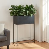 Suport plante Porsgrunn 100x70x30cm metal negru [en.casa] HausGarden Leisure, [en.casa]