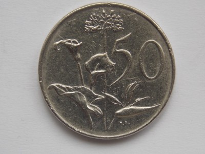 50 CENTS 1976 AFRICA DE SUD-COMEMORATIVA foto
