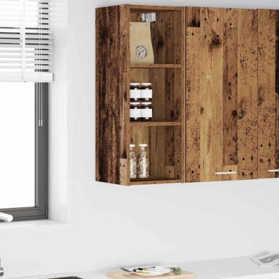 vidaXL Dulap suspendat Riga Lemn Vechi 30 x 29,5 x 80 cm Lemn compozit 884440 foto