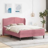 vidaXL Cadru de pat cu headboard Roz 160 x 200 cm Catifea 3415217