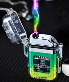 Bricheta electrica, reincarcabila, cu cablu USB, fara gaz, arc electric,+lanterna