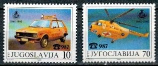 Iugoslavia 1986 - Avion, elicopter, serie neuzata foto
