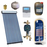 KIT PANOU SOLAR APA CALDA PRESURIZAT 2P ECONOMIC CU BOILER CU DOUA SERPENTINE 120L PANOSOL C.280