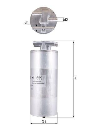 MAHLE KL 659 filtru combustibil