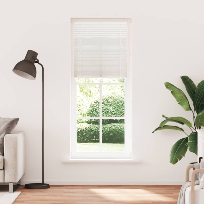 Jaluzea plisse, alb, 70x200 cm, pliuri