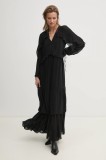 Answear Lab rochie culoarea negru, midi, evazată