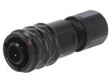 Mufă SA6 Tată PIN 3 IP67 3A Lipire pe Cablu 30V