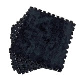 Set 10 piese covor tip puzzle, flippy, spuma eva, pufos, 30 x 30 x 1 cm, negru