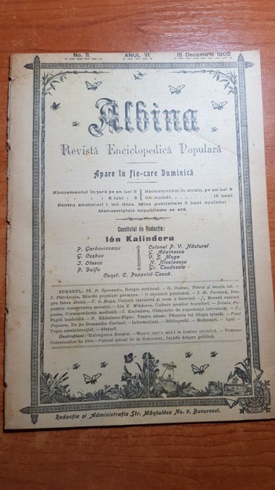 revista albina 15 decembrie 1902-foto cu zona cotroceni bucuresti