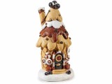 Casuta Craciun polirasina multicolora cm 10,5 x 9,5 x 20,5 H