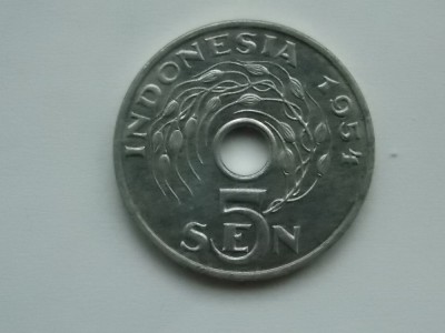 5 SEN 1954 INDONEZIA foto