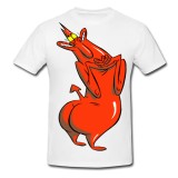 Tricou &quot; Red devil guy Cow and Chicken &quot;
