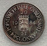 P3. MEDALIE Olanda Willem Lodewijk William Louis 1584 - 1984 15.87 gr 35 mm posibil argint 0.835 **
